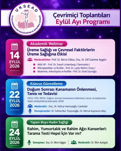 Çevrimiçi Toplantıları Eylül Ayı Programı
