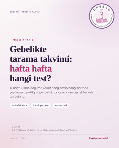 Gebelikte Tarama Takvimi